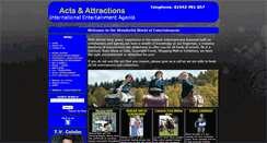Desktop Screenshot of actsandattractions.co.uk